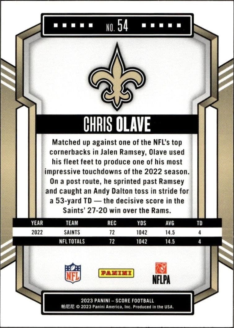 Chris Olave - Back