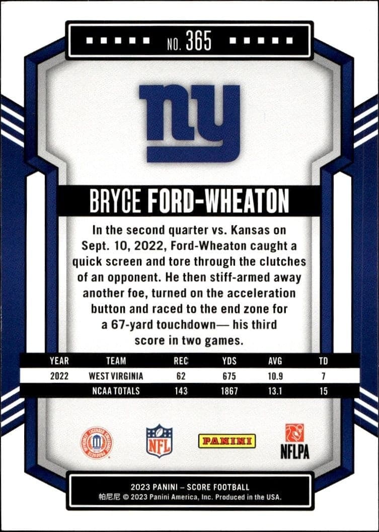Bryce Ford-Wheaton - Back