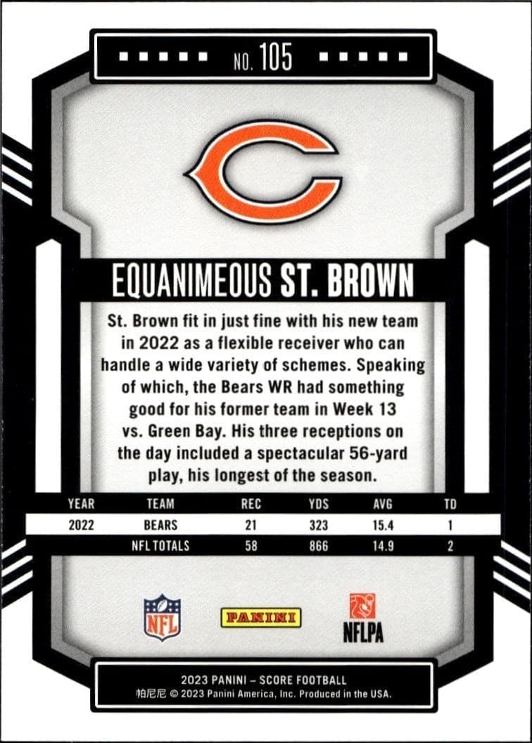 Equanimeous St. Brown - Back