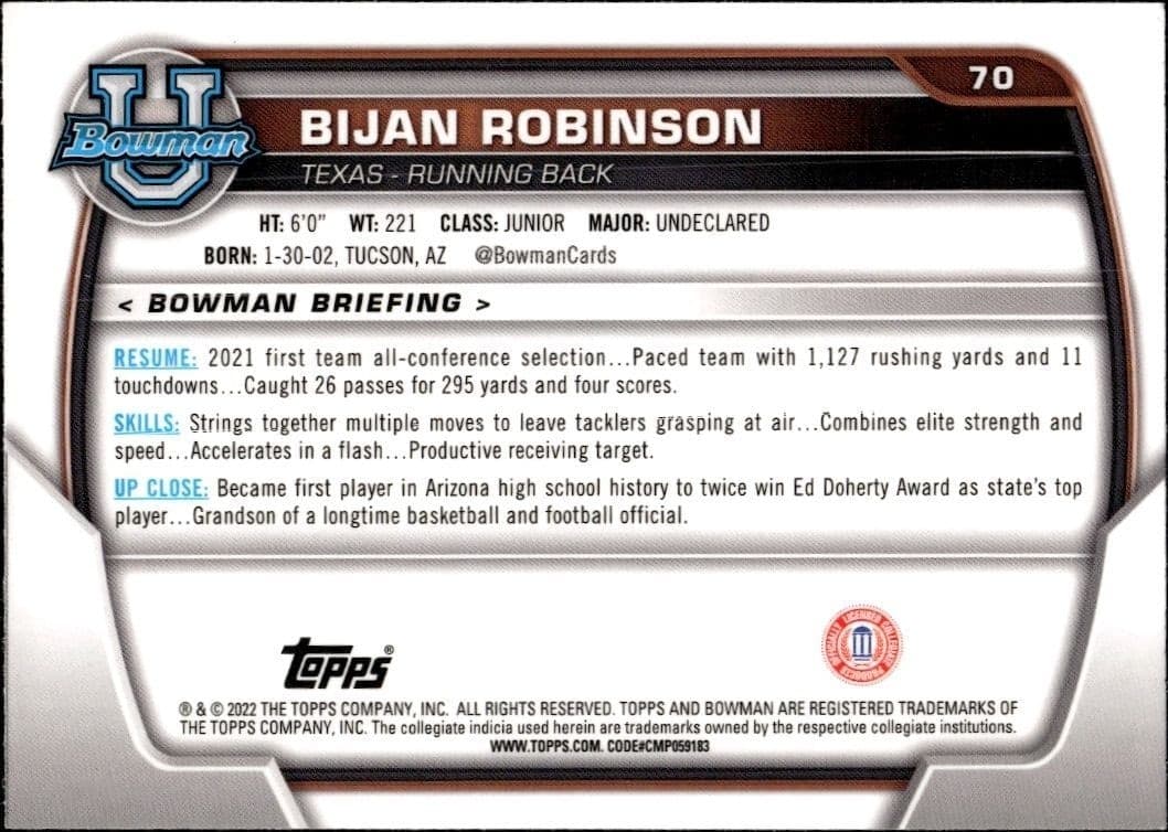 Bijan Robinson - Back