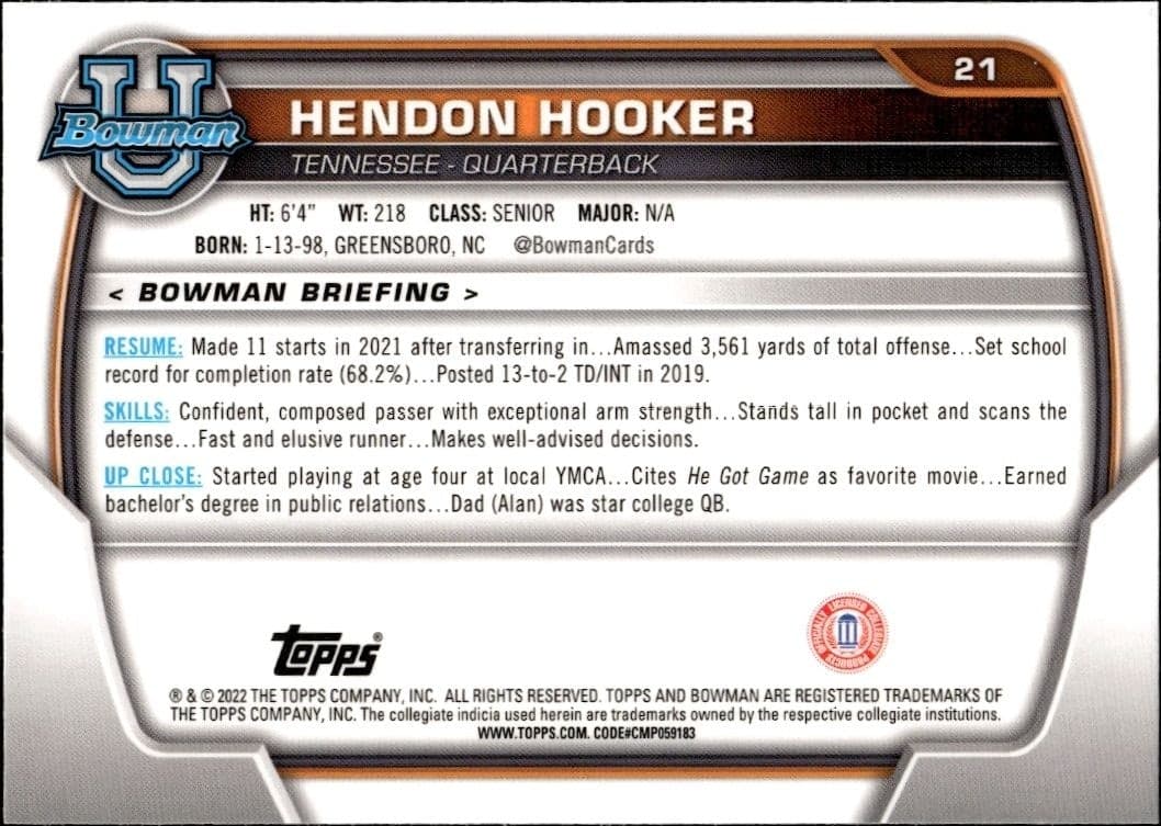 Hendon Hooker - Back