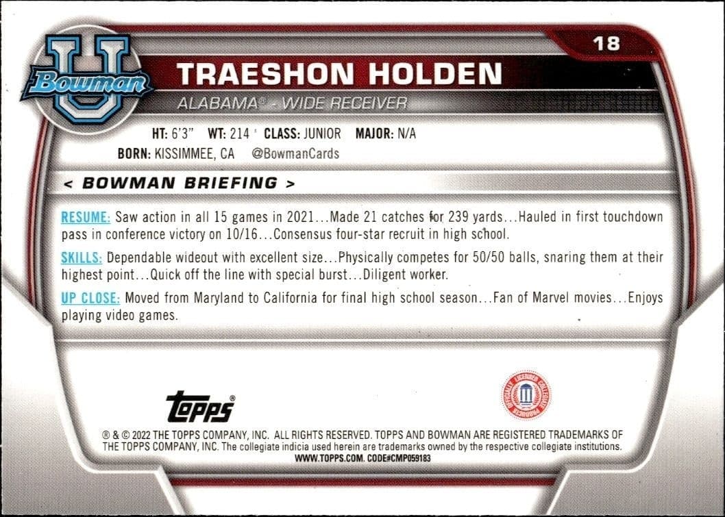 Traeshon Holden - Back