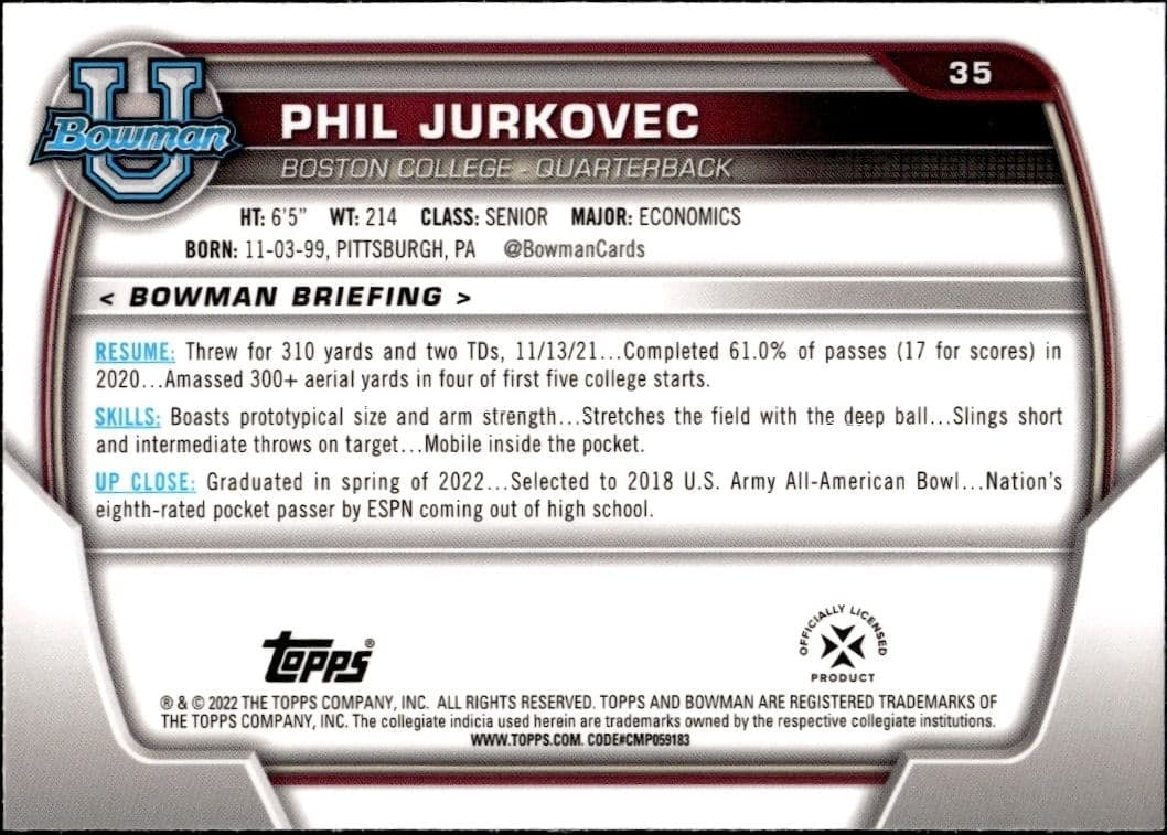 Phil Jurkovec - Back