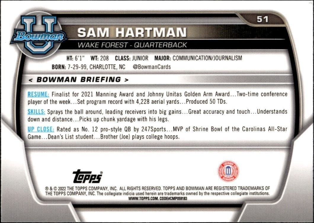 Sam Hartman - Back