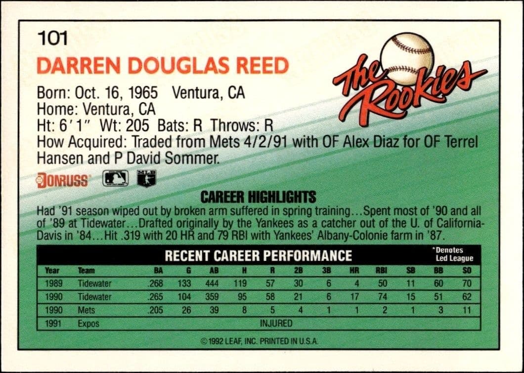Darren Reed - Back