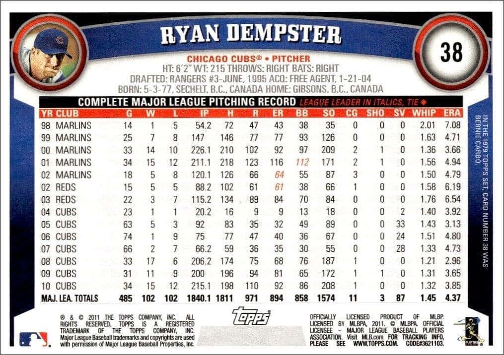 Ryan Dempster - Back