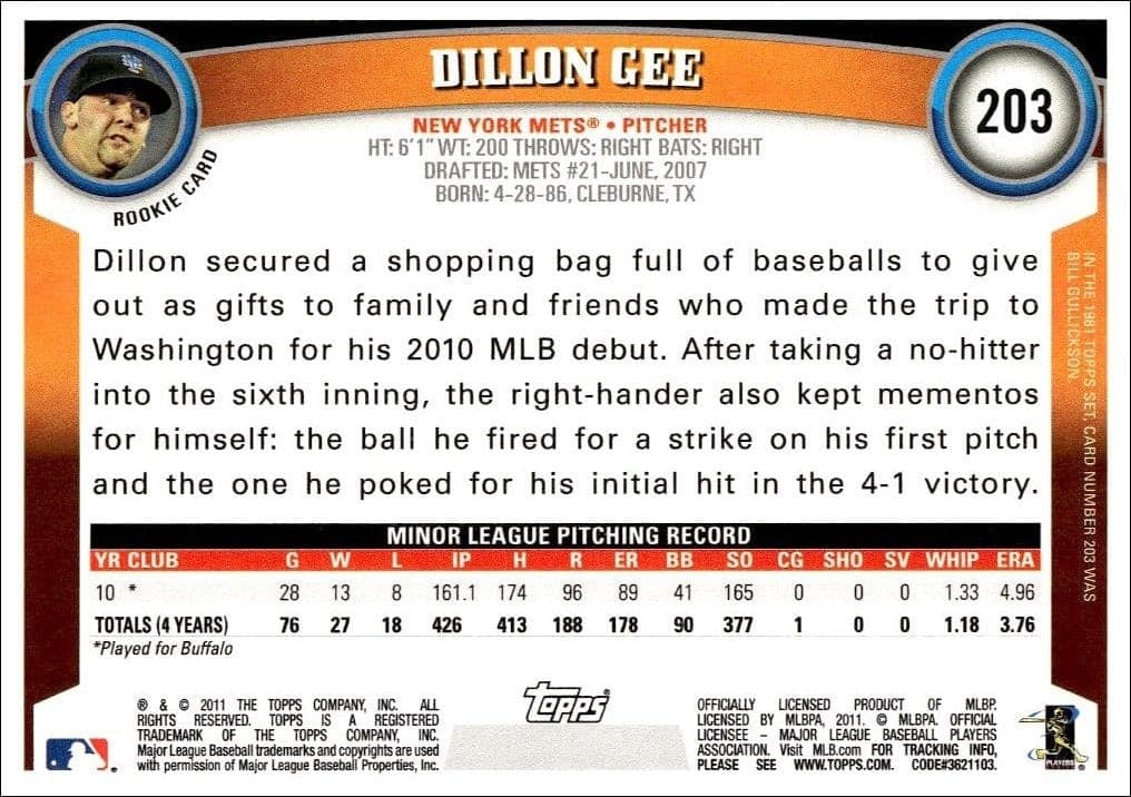 Dillon Gee - Back