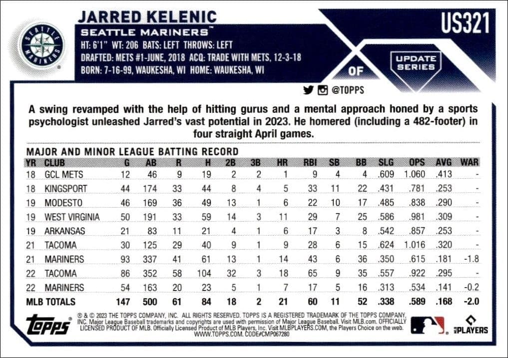Jarred Kelenic - Back