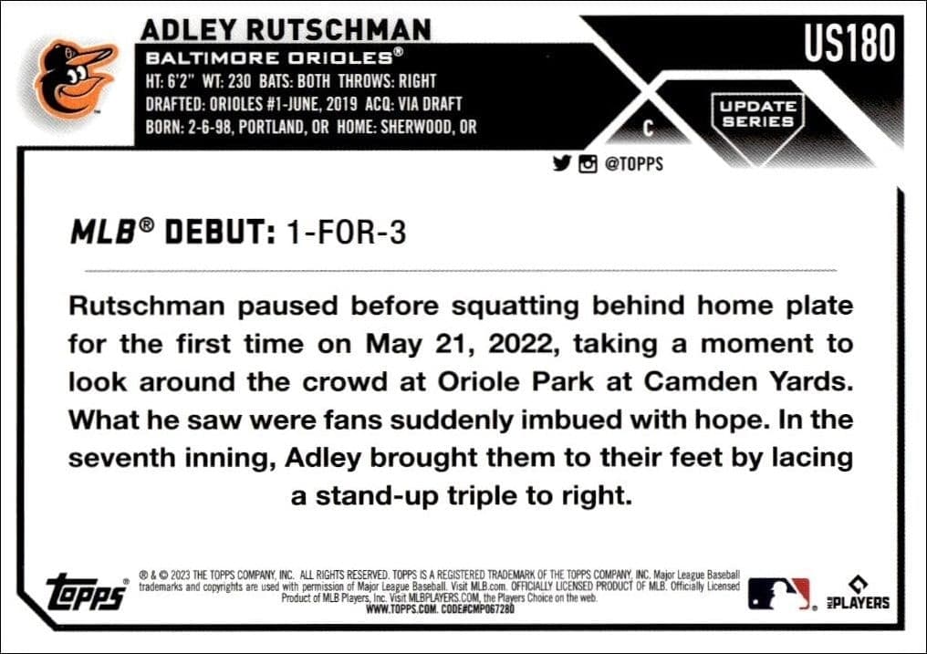 Adley Rutschman - Back
