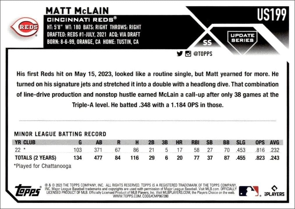 Matt McLain - Back