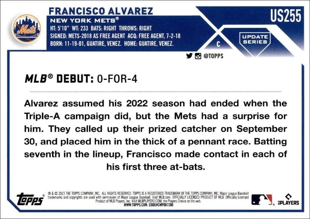 Francisco Alvarez - Back