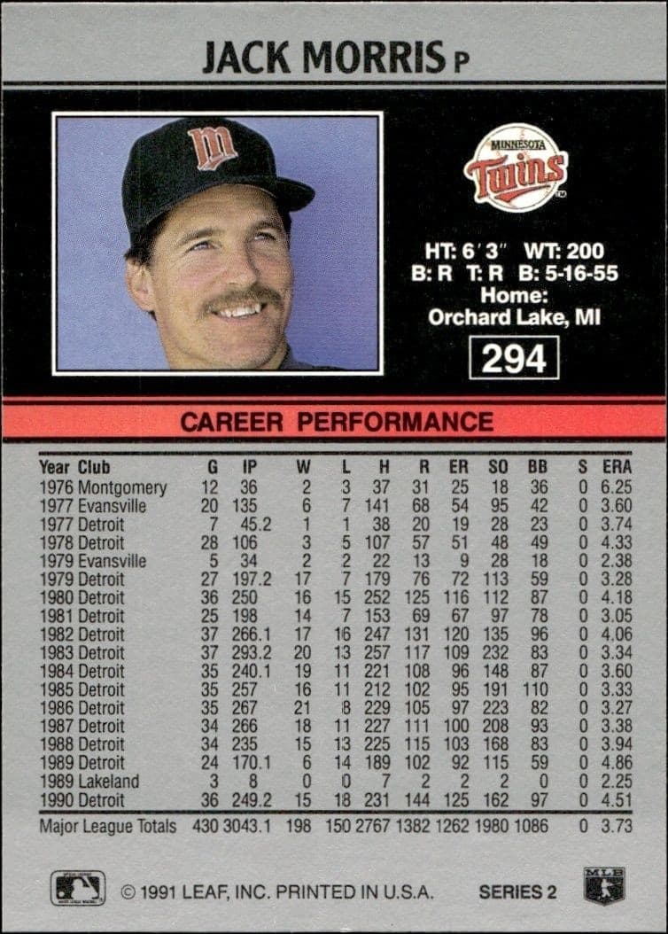 Jack Morris - Back