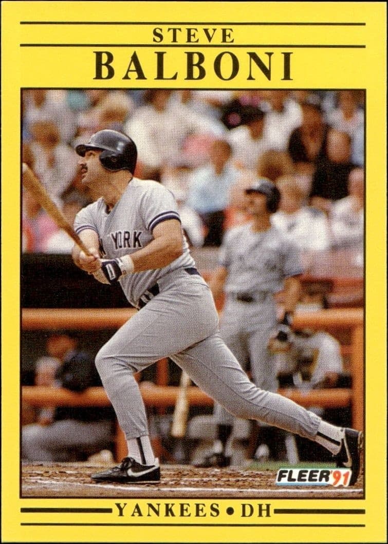 1991 Fleer Steve Balboni #656 trading card