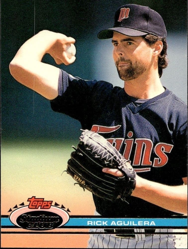 1991 Topps Stadium Club Rick Aguilera #76 trading card