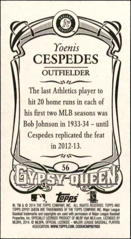 Yoenis Cespedes - Back