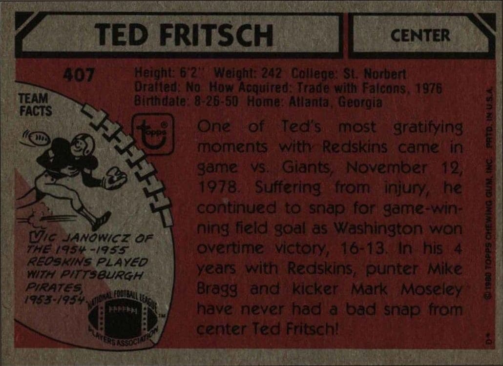 Ted Fritsch - Back