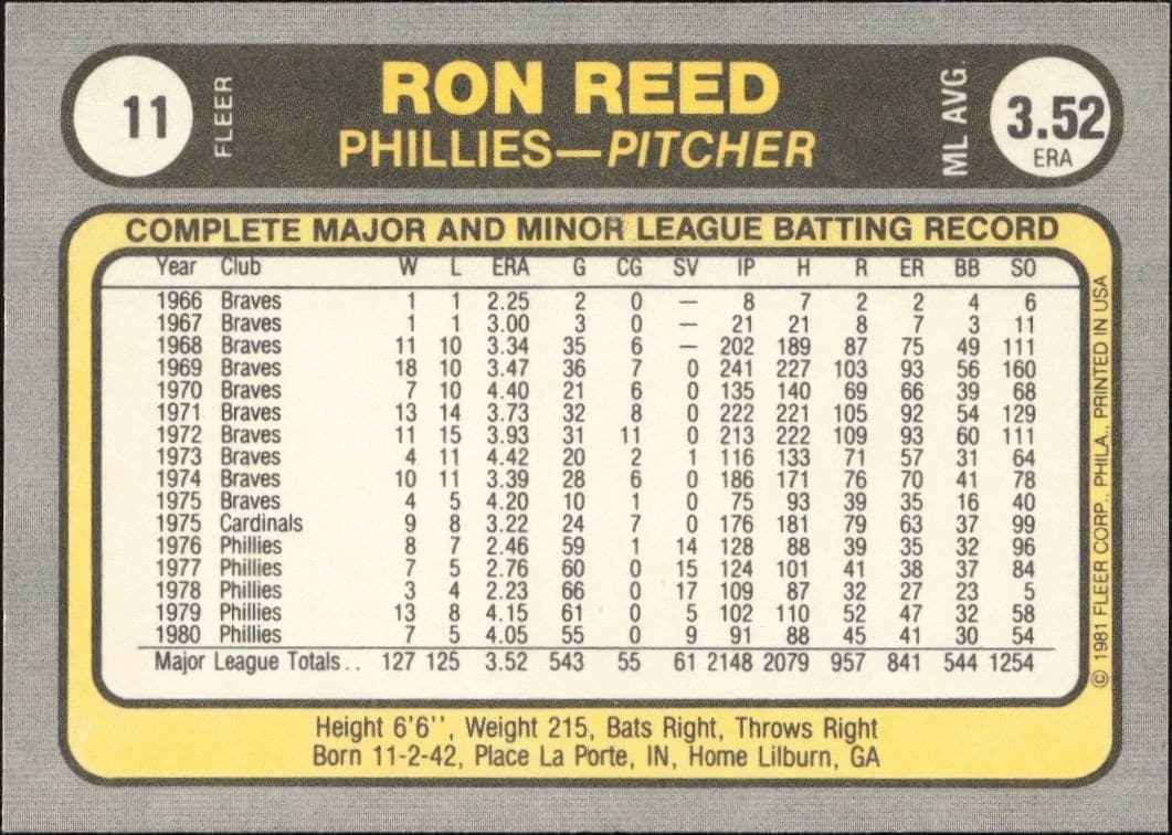 Ron Reed - Back