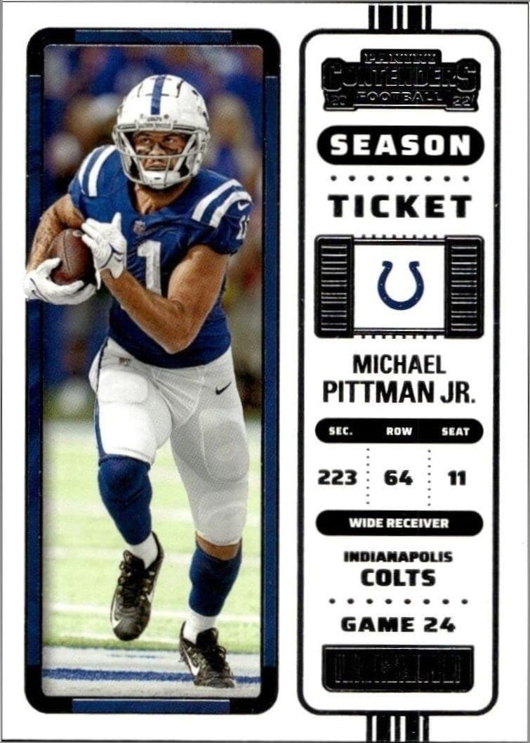 2022 Panini Contenders Michael Pittman Jr. #45 trading card