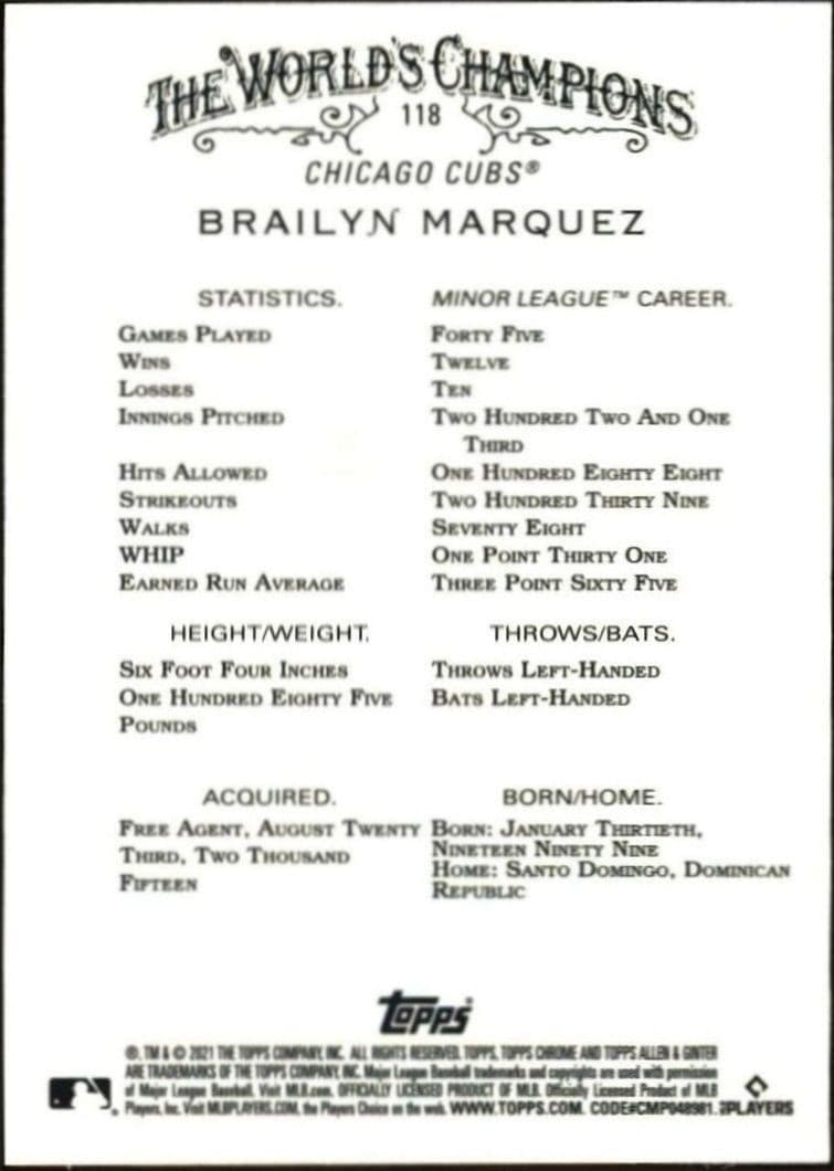 Brailyn Marquez - Back