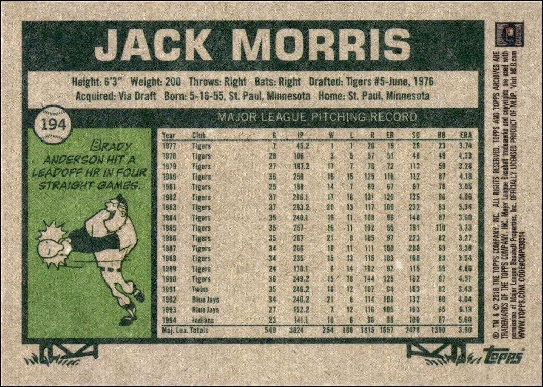 Jack Morris - Back