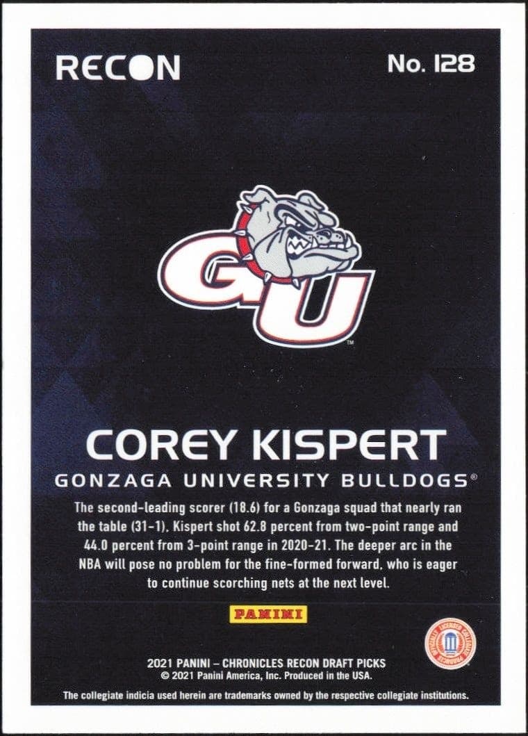 Corey Kispert - Back