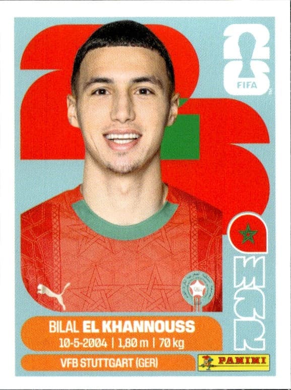 2026 Panini Fifa World Cup Bilal El Khannouss #MAR 14 trading card
