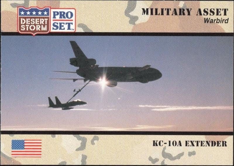 1991 Pro Set Desert Storm KC-10A Extender #226 military trading card front