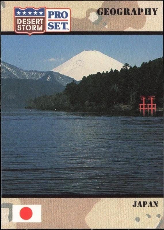 Japan 1991 Pro Set Desert Storm #28 Military Trading Card - Front 1991 Pro Set Desert Storm Japan #28 military trading card front