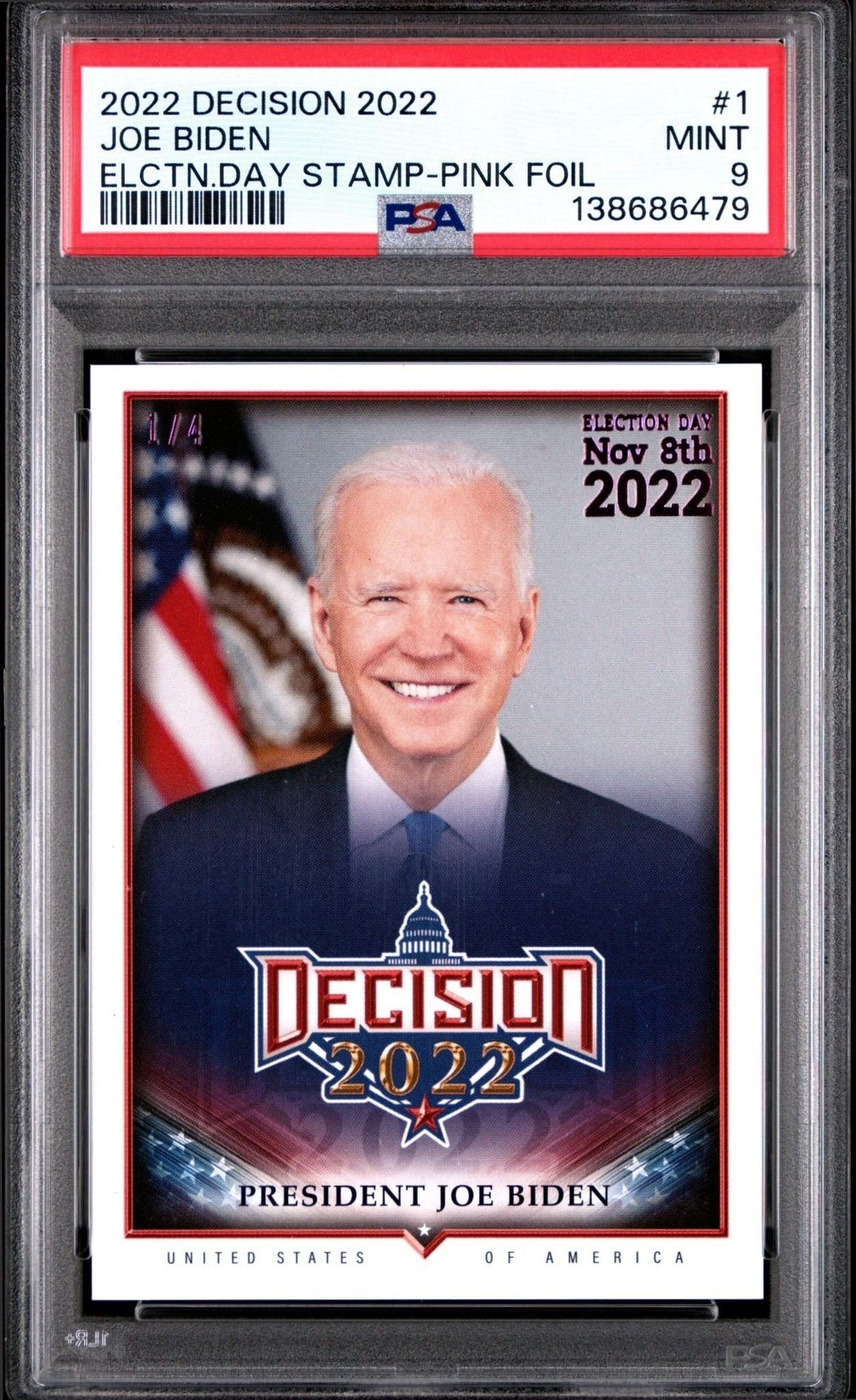 2022 Leaf Decision Joe Biden #1 trading card