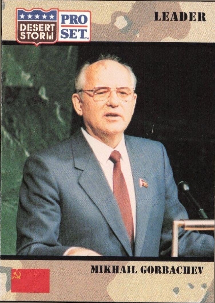 1991 Pro-Set Desert Storm Mikhail Gorbachev #74 trading card
