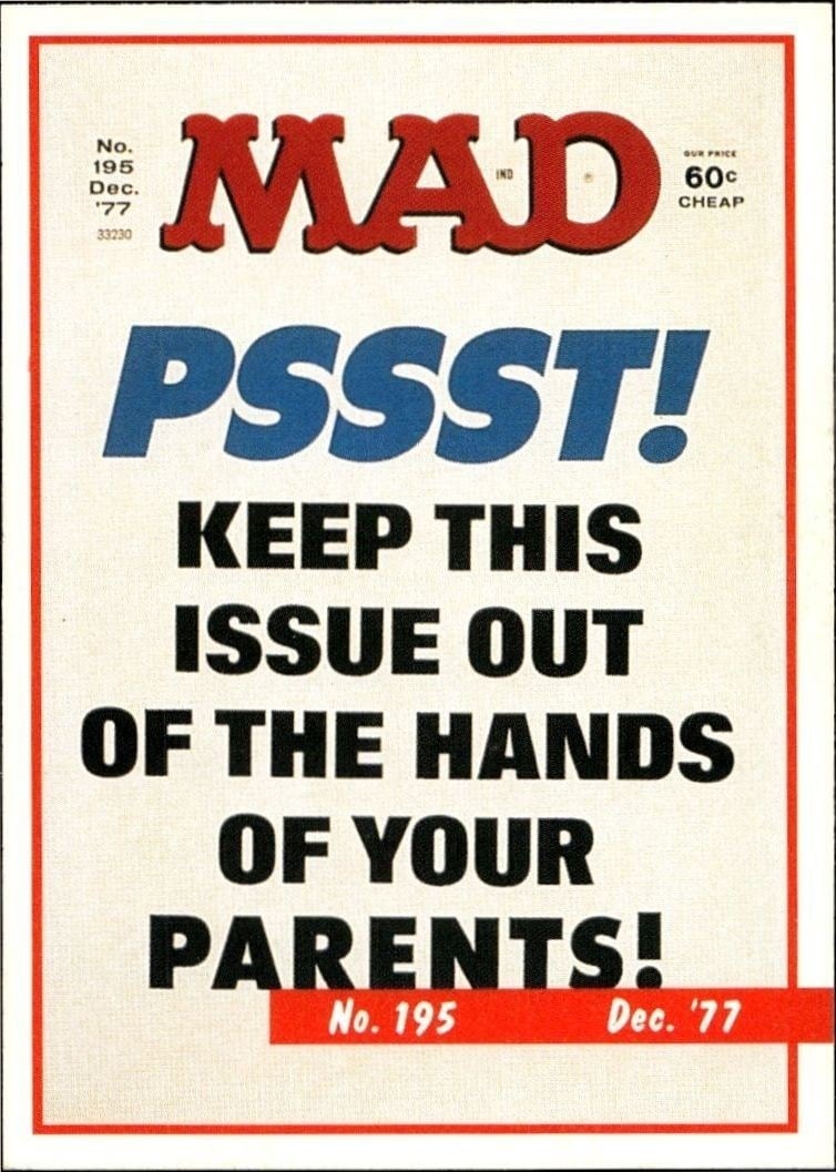 1992 Lime-Rock Mad Magazine Mad No. 195 (Dec. '77) #195 trading card