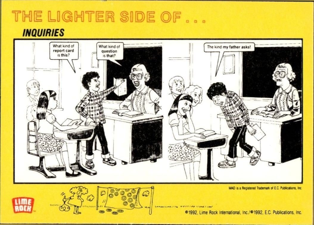 1992 Lime Rock Mad Magazine Mad No. 199 (June '78) #199 entertainment trading card back