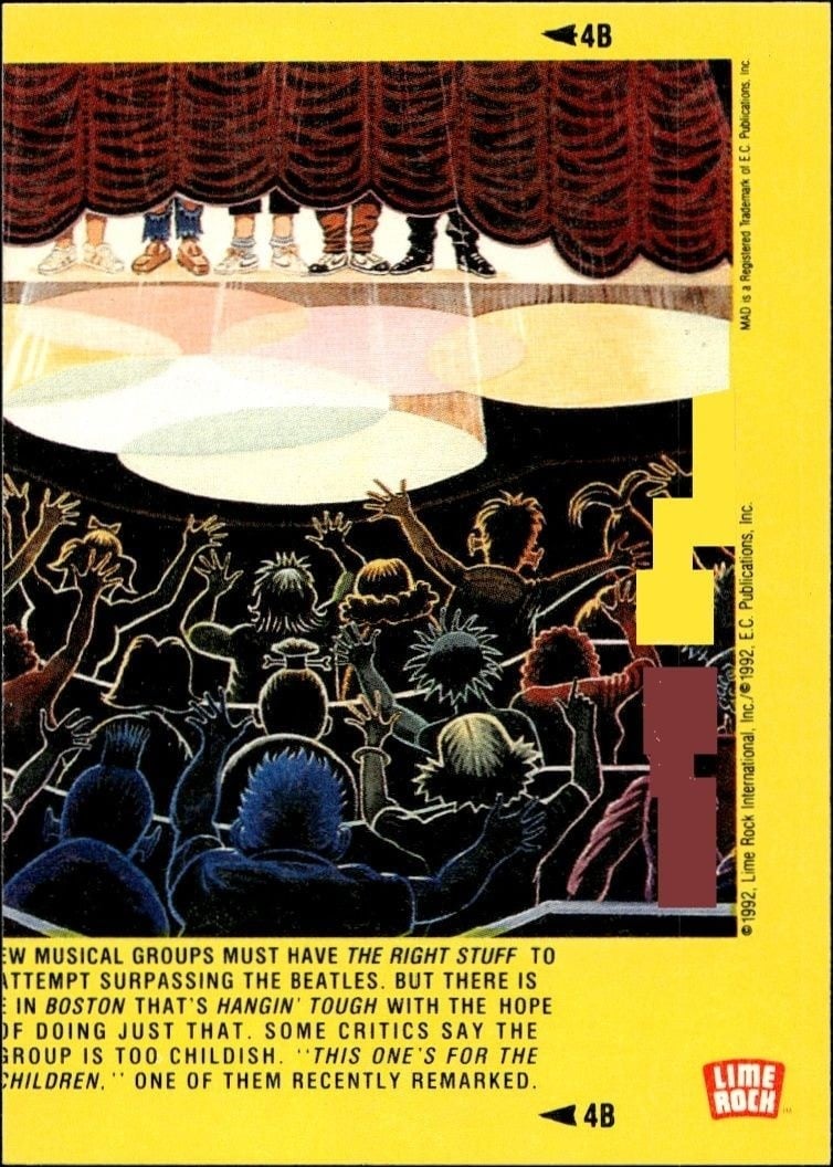 1992 Lime Rock Mad Magazine Mad No. 113 (Sept. '67) #4B entertainment trading card back