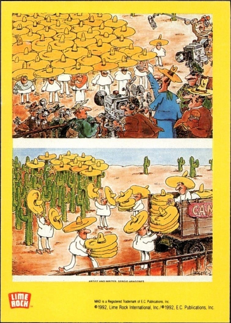 1992 Lime Rock Mad Magazine Mad No. 84 (Jan. '64) #84 entertainment trading card back