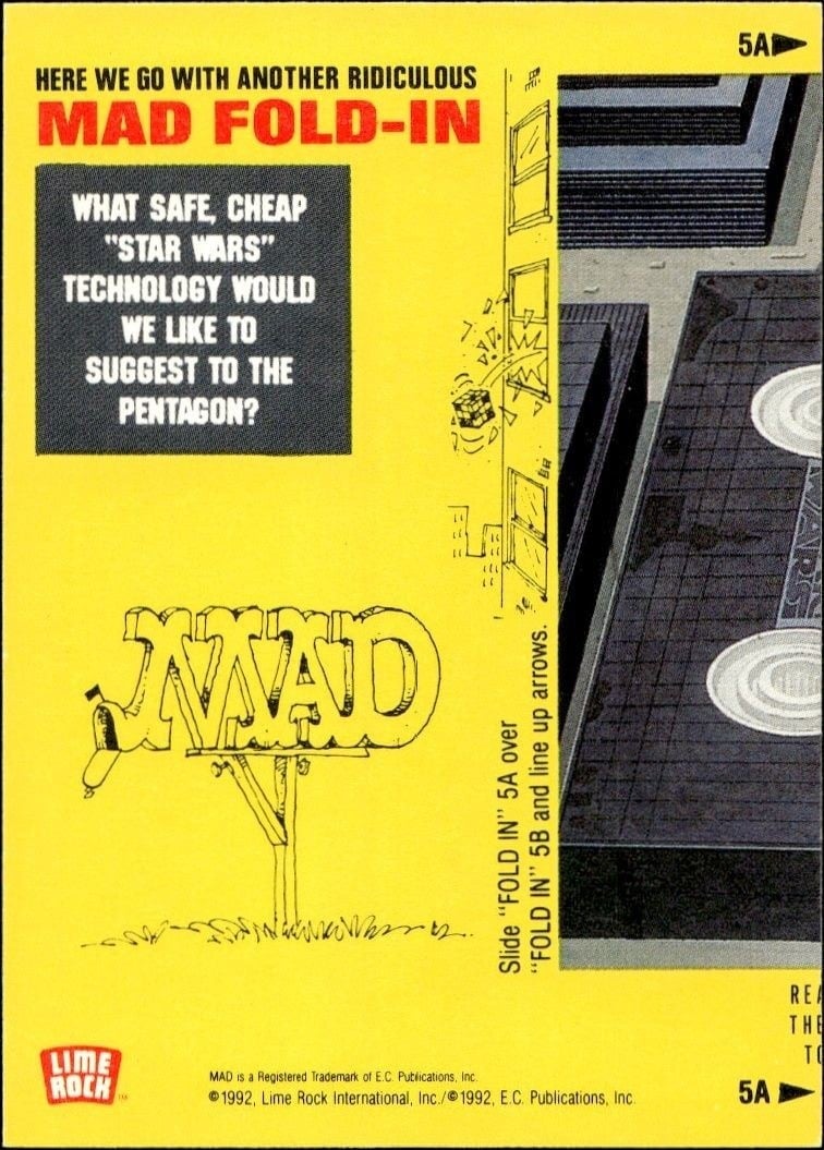 1992 Lime Rock Mad Magazine Mad No. 139 (Dec. '70) #5A entertainment trading card back