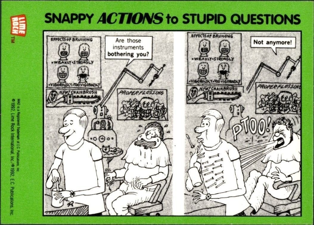 1992 Lime Rock Mad Magazine Mad No. 212 (Jan. '80) #1 entertainment trading card back