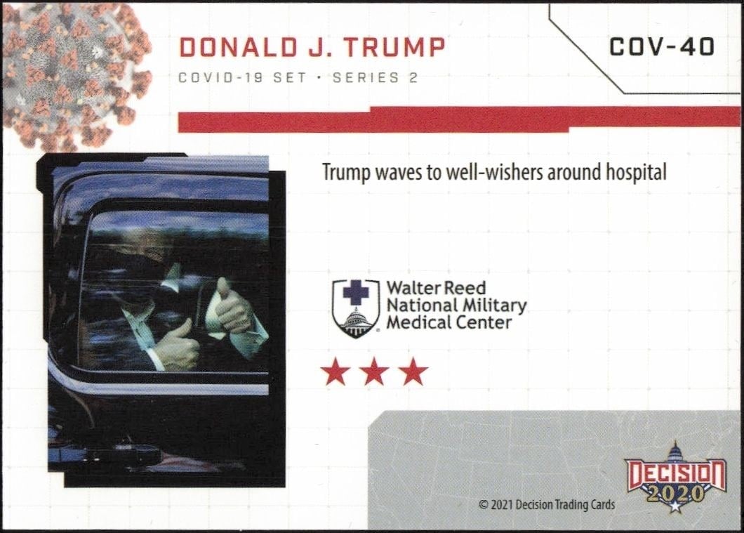 2020 Leaf Decision Series 2 Donald Trump #COV-40 political trading card back