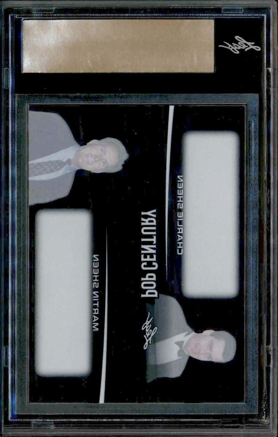 2022 Leaf Metal Pop Century Charlie Sheen #1/1 entertainment trading card back