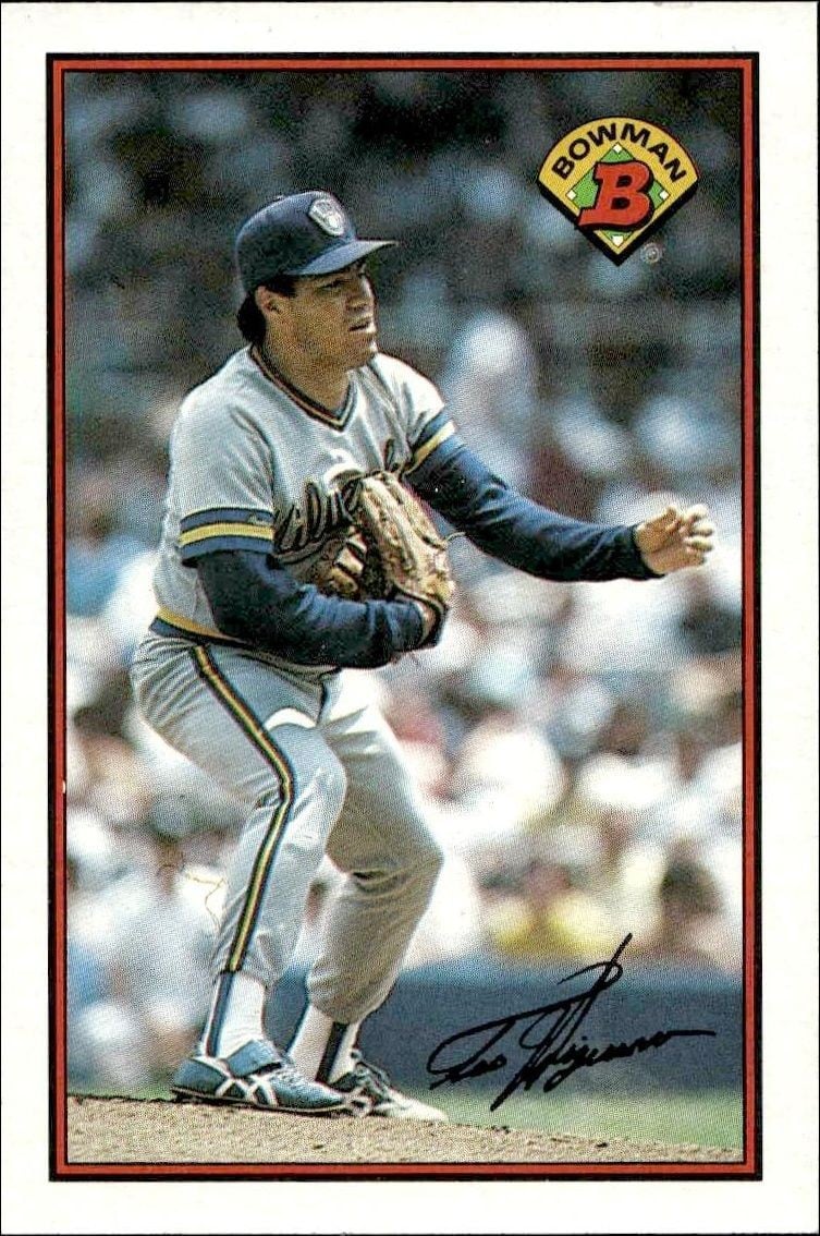 1989 Bowman Teddy Higuera #129 trading card