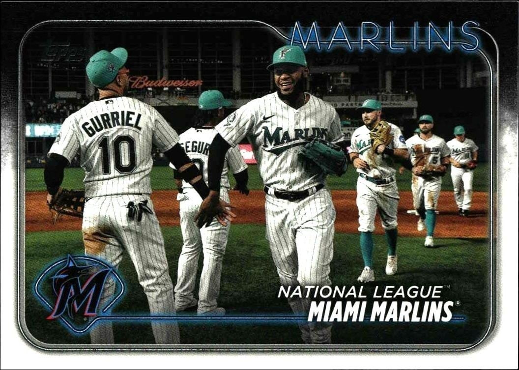 2024 Topps Series 1 Miami Marlins #252 trading card