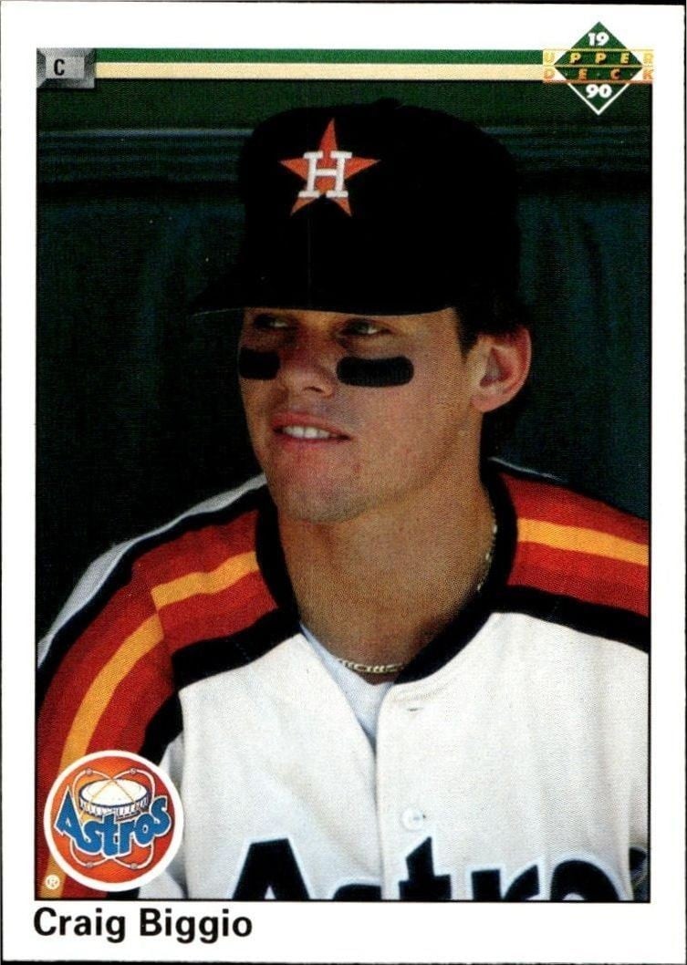 1990 Upper-Deck Low Number Craig Biggio #104 trading card