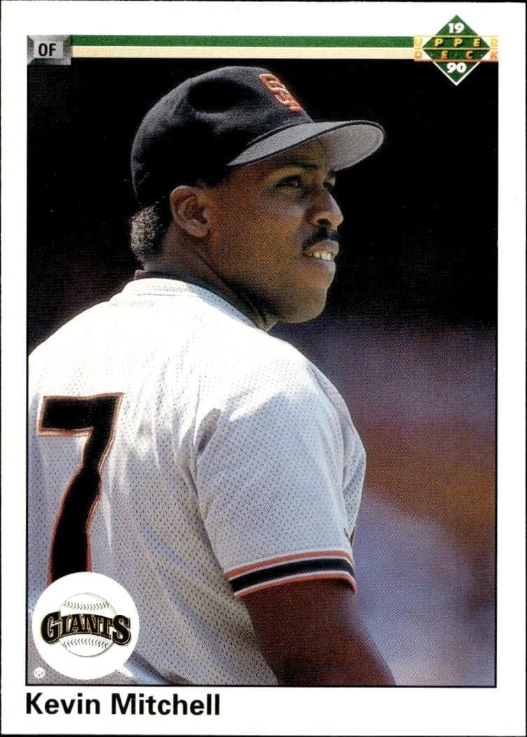 1990 Upper-Deck Low Number Kevin Mitchell #117 trading card