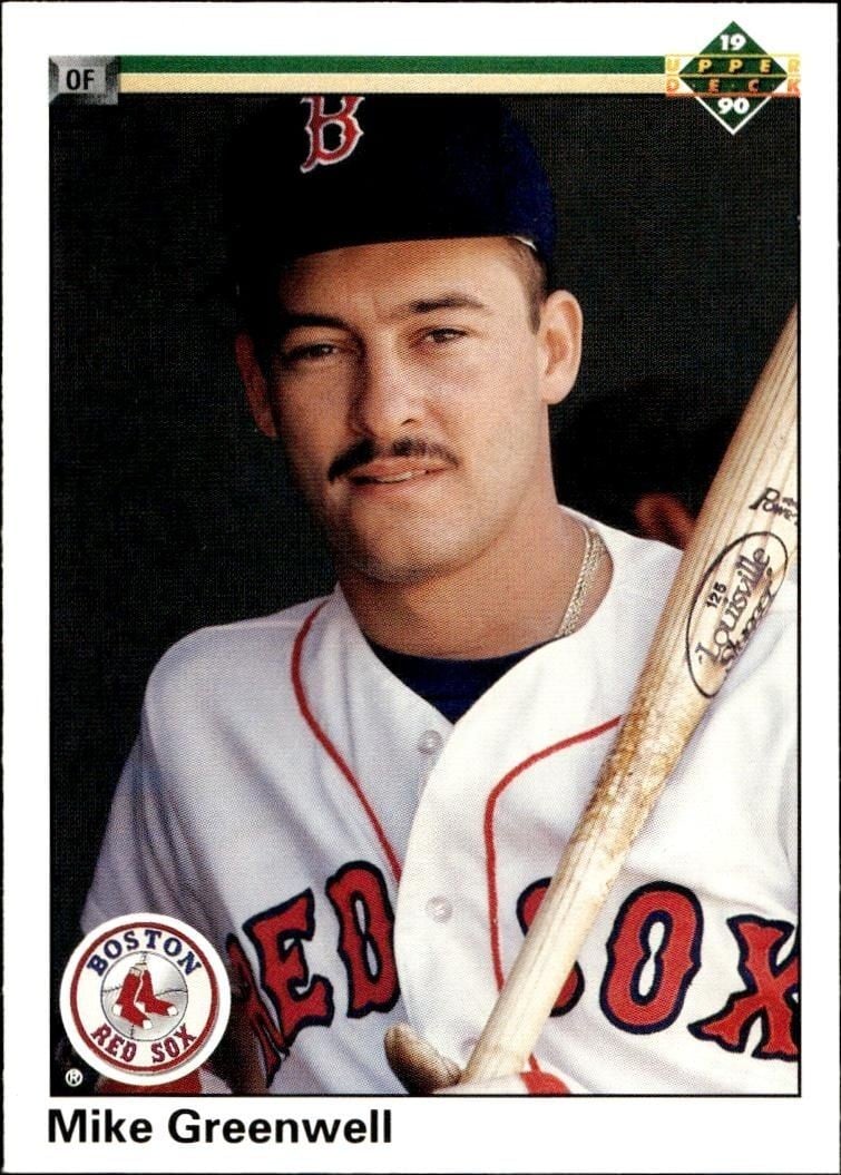 1990 Upper-Deck Low Number Mike Greenwell #354 trading card