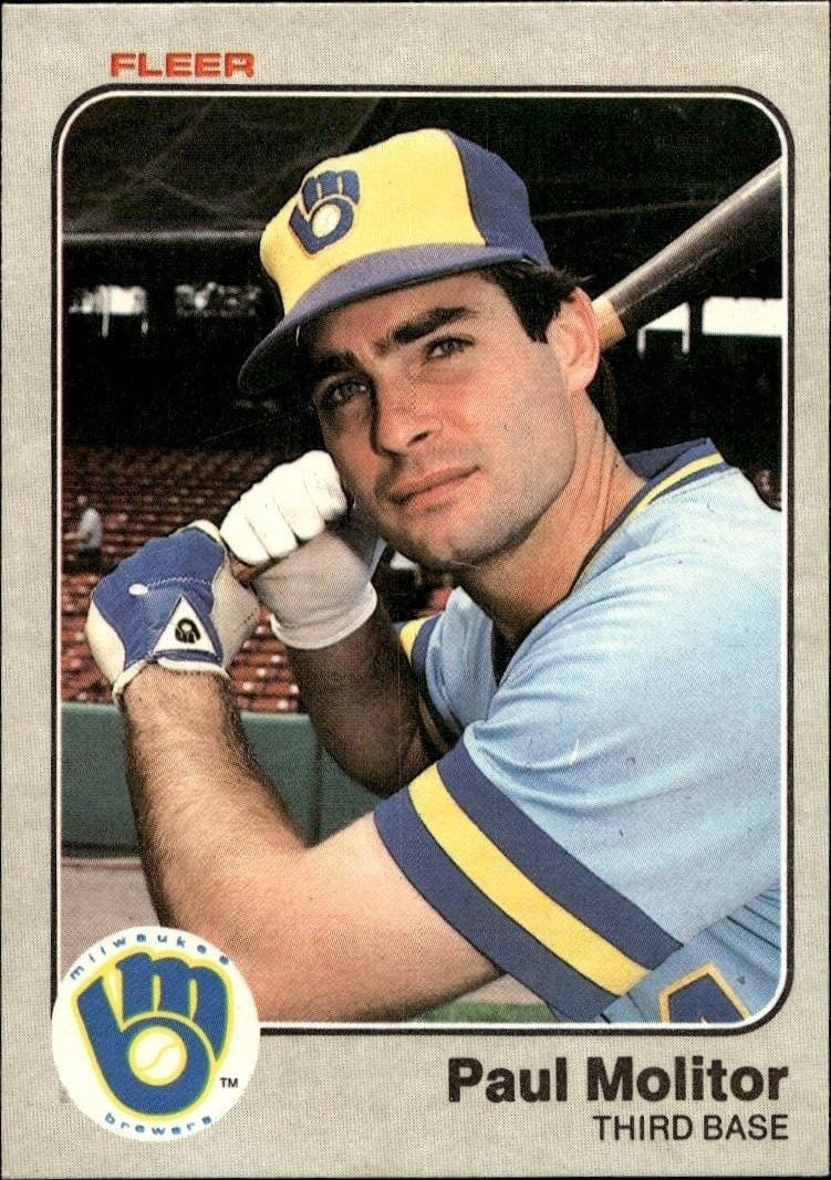 1983 Fleer Paul Molitor #40 trading card