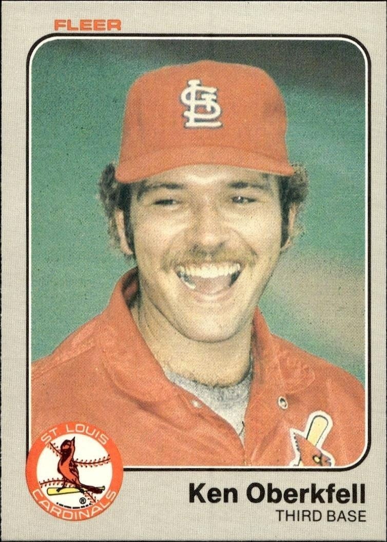 1983 Fleer Ken Oberkfell #17 trading card