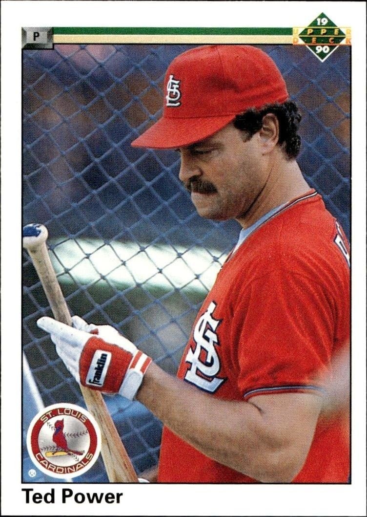1990 Upper-Deck Low Number Ted Power #340 trading card