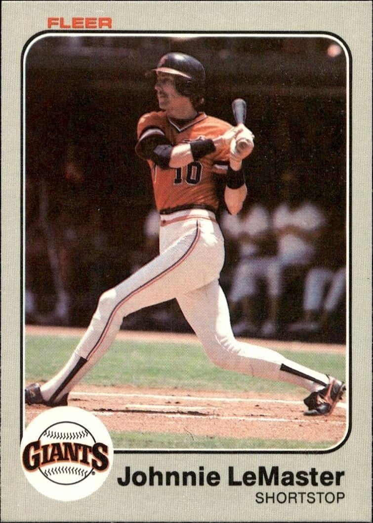 1983 Fleer Johnnie LeMaster #266 trading card
