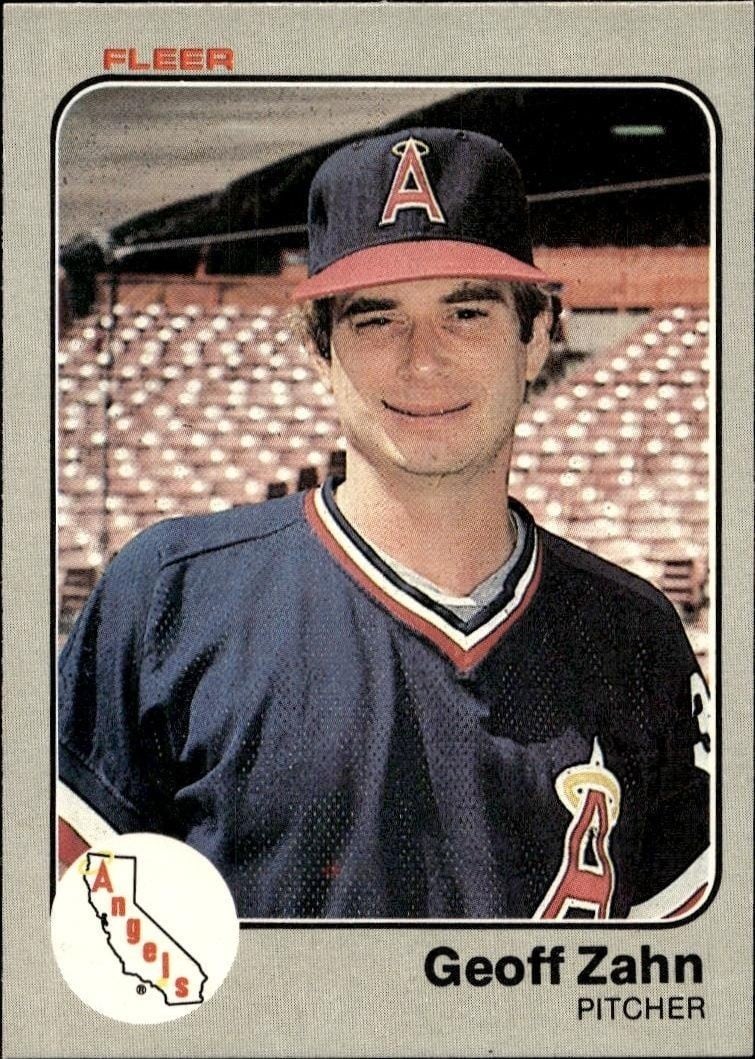 1983 Fleer Geoff Zahn #103 trading card