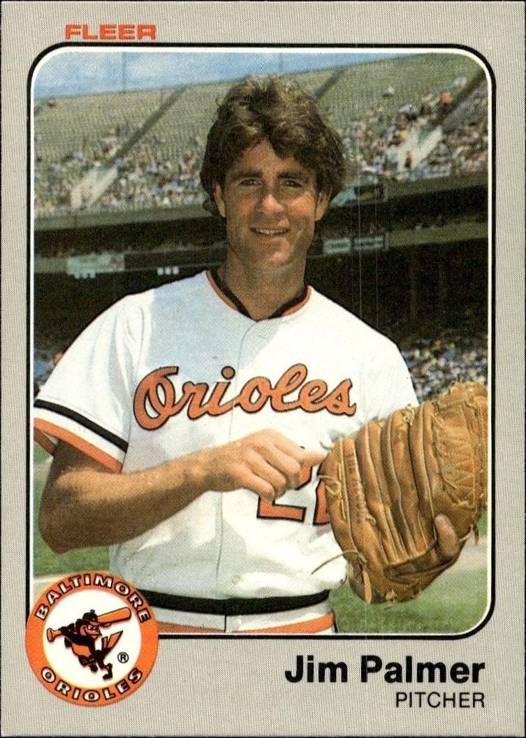 1983 Fleer Jim Palmer #69 trading card