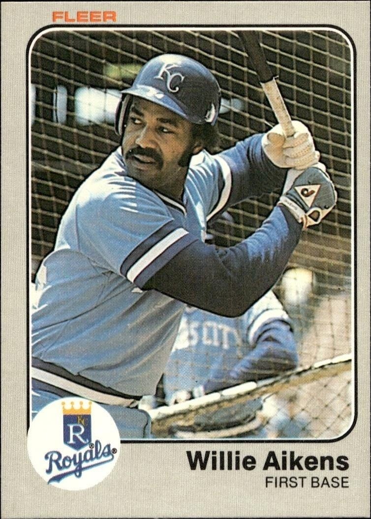 1983 Fleer Willie Aikens #104 trading card